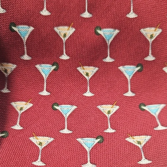 Tommy Bahama Red and Blue Patterned Silk Ties